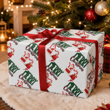 Feliz Natal Plaid Matte Santa