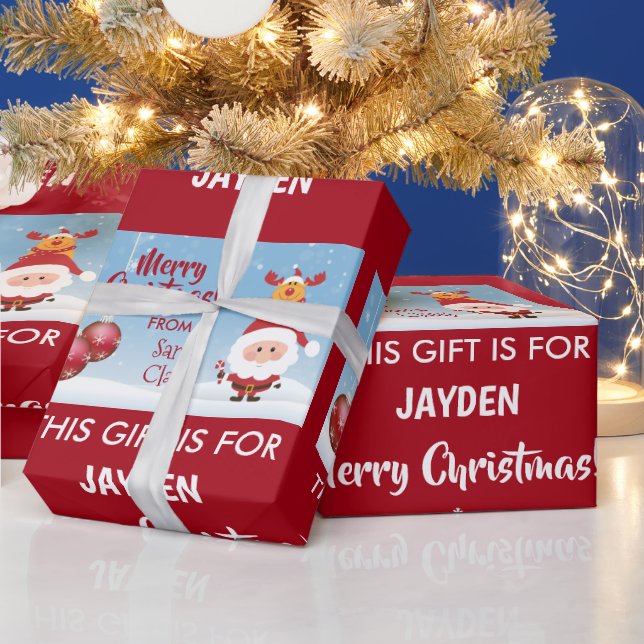 Papel De Presente Feliz Natal, Presente De Papai Noel, Rudolph (Feriados)