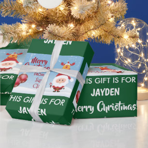 Papel De Presente Feliz Natal, Presente De Papai Noel, Rudolph