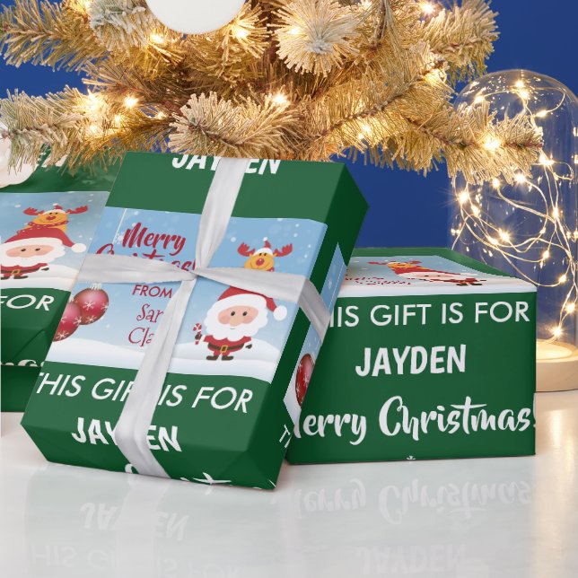 Papel De Presente Feliz Natal, Presente De Papai Noel, Rudolph (Feriados)