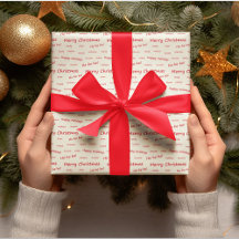 Feliz Natal, Red & White Script