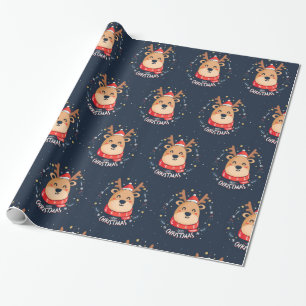 Papel De Presente Feliz Natal Rudolph