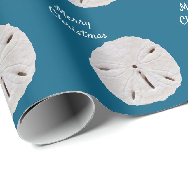 Papel De Presente Feliz Natal Sandólar Ocean Blue Beach 2025 (Ponta do rolo)