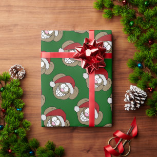 Papel De Presente Feliz Natal Santa Mouse Screwball Gráficos