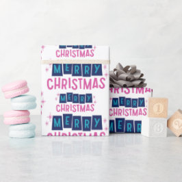 Papel De Presente Feliz Natal Saudações Brancas