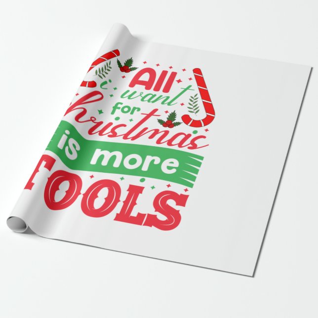 Papel De Presente Feliz Natal Tudo Que Quero Para O Natal (Desenrolado)