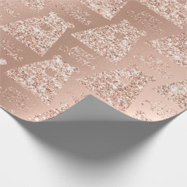 Papel De Presente Feliz Natal Urso Negro Esmagador Rosa com brilho D