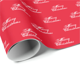 Papel De Presente Feliz Natal vermelho branco padrão de escrita de f