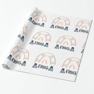 Papel De Presente Feliz Natal Xmas Boho Rainbow Gift