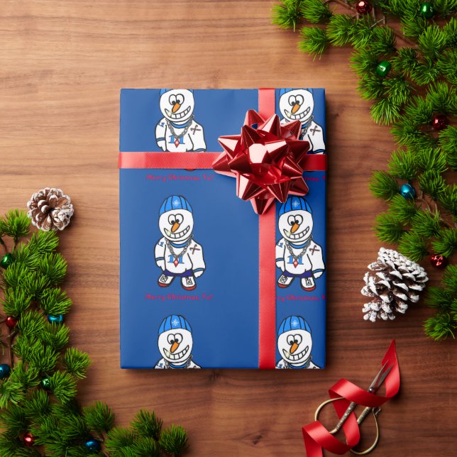 Papel De Presente Feliz Natal Yo, Rapper Snowman Wrapper Paper (Presente de Natal)