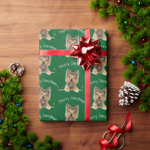 Papel De Presente Feliz Natal Yorkshire Terrier Em Tinsel