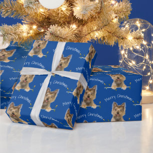 Papel De Presente Feliz Natal Yorkshire Terrier Em Tinsel
