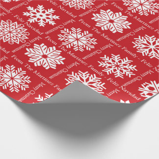 Papel De Presente Feliz Navidad Add Family Recipients Name Christmas
