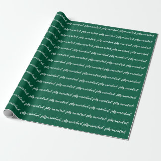 Papel De Presente Feliz Navidad Calligraphy Christmas Wrapping Paper