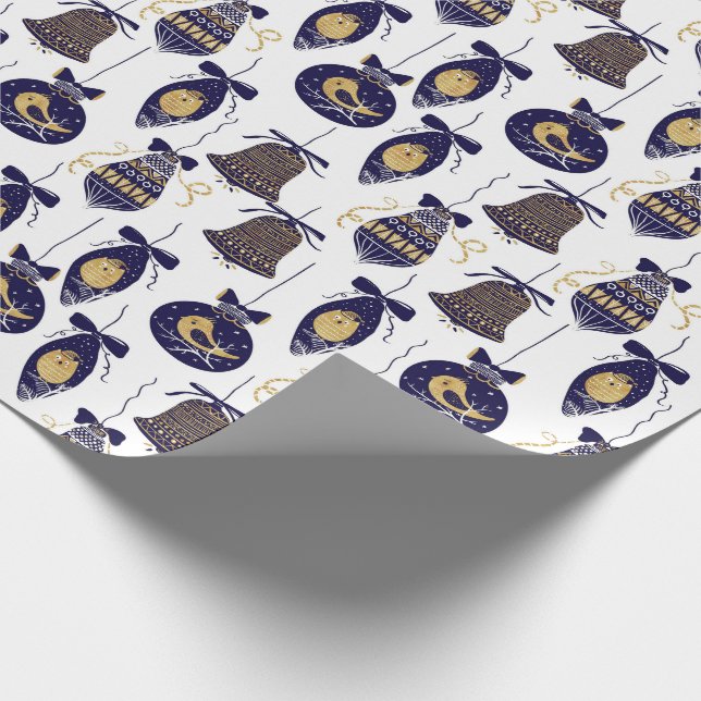 Papel De Presente Feliz Padrão de Natal (Ponta)