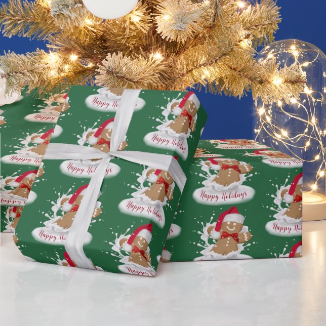 Papel De Presente Feliz Pão de Férias no Leite (Feriados)