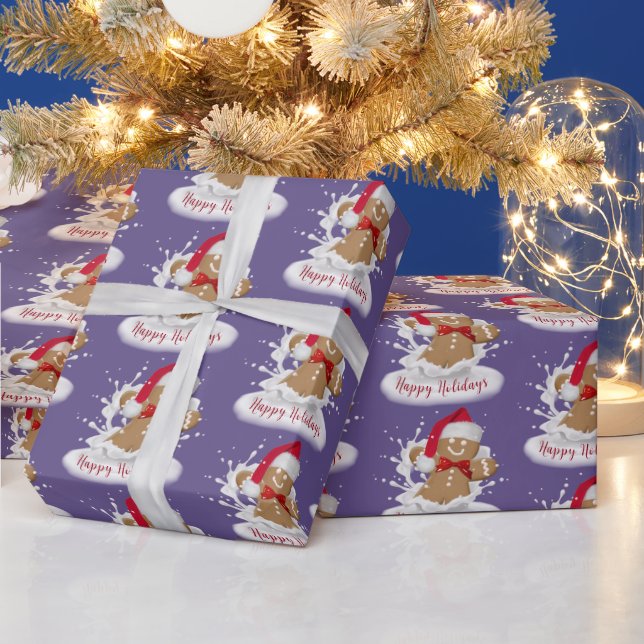 Papel De Presente Feliz Pão de Férias no Leite (Feriados)