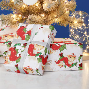 Papel De Presente Feliz Papai noel de Natal