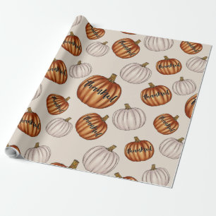 Papel De Presente Feliz Pumpkins