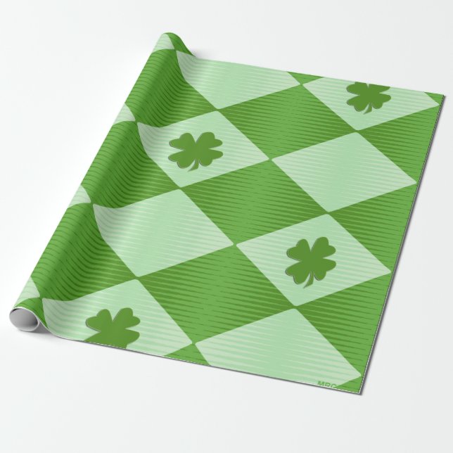 Papel De Presente Feliz Rua, Dia de Patrick.... (Desenrolado)