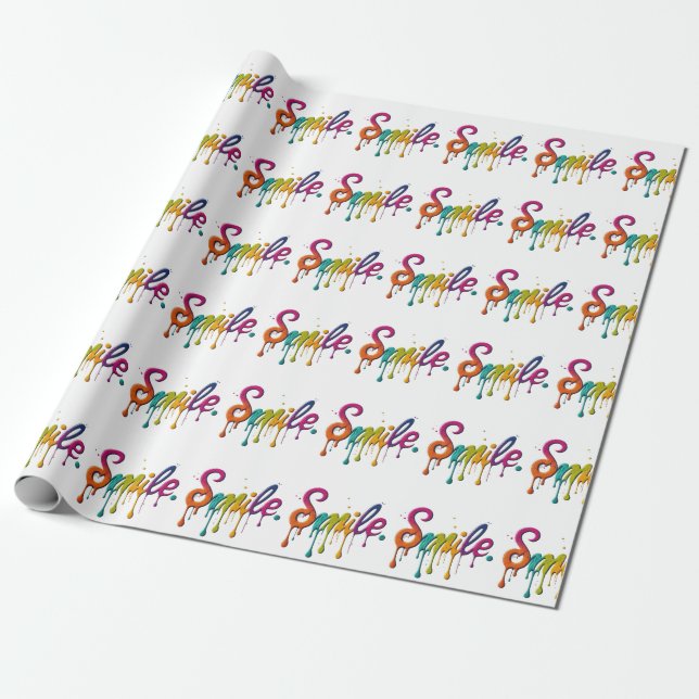 Papel De Presente Feliz Sorriso (Desenrolado)