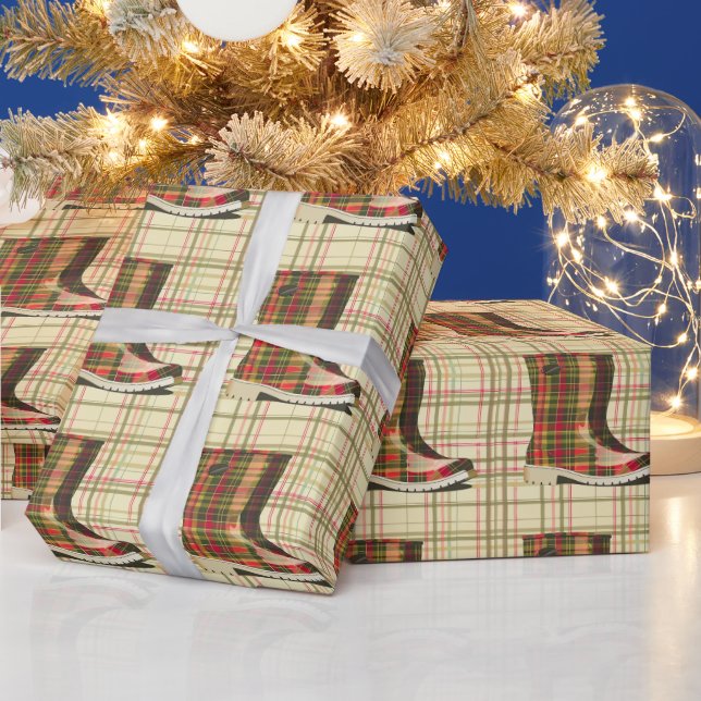 Papel De Presente Feliz Xadrez Rainbotas - Feliz Natal (Feriados)