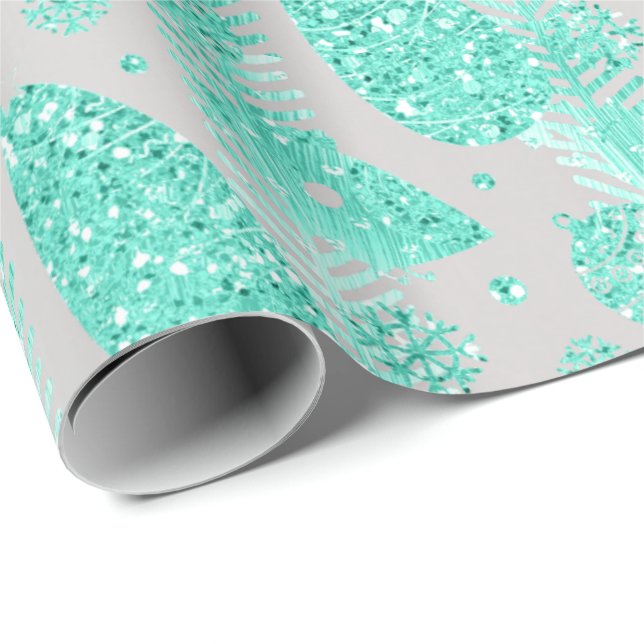 Papel De Presente Felizes Feriados Meninos Glitter Aves (Ponta do rolo)