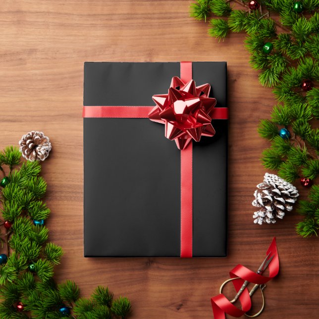 Papel De Presente Felizes Festas Enfeite Vermelho (Presente de Natal)