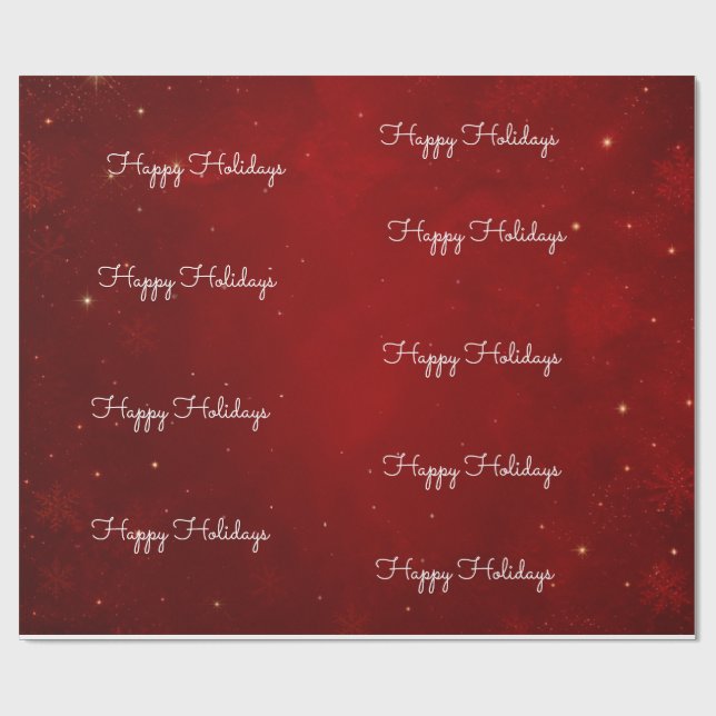 Papel De Presente Felizes Festas Xadrez Vermelho Natal  (Aberto)