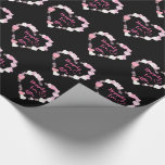 Papel De Presente Felizmente Depois De Um Casamento Com Corações Cor<br><div class="desc">Papel de embrulho de casamento. Projetado com uma ilustração romântica de um monte de corações brilhantes cor-de-rosa formando uma estrutura em forma de coração. Dentro diz "Feliz Sempre Depois" em uma fonte de estilo manuscrito de tendências. Colocado sobre um fundo preto.</div>