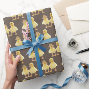 Papel De Presente Felpudo Duckets Casal Em Castanho