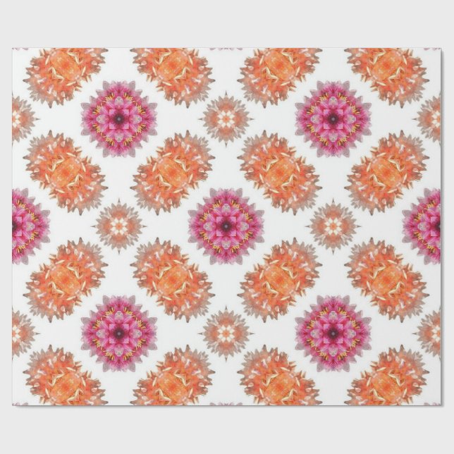 Papel De Presente Felpudo Laranja e Vermelho (Aberto)