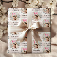 Felz pascoa de Fotografia Personalizada Rosa Elega