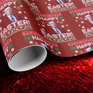 Papel De Presente Felz pascoa engraçado Joe Biden Natal