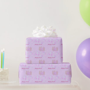 Papel De Presente Felz pascoa perfeito, anúncio de ovos cor-de-rosa