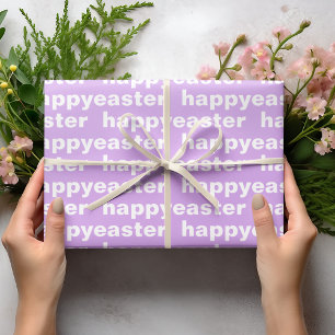 Papel De Presente Felz pascoa Roxo E Páscoa Branca Modernos
