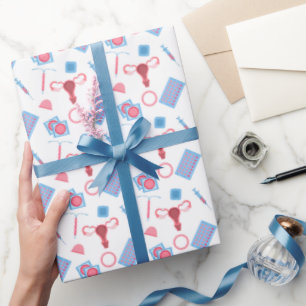 Papel De Presente Feminista de Padrão de Contracepção