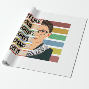 Papel De Presente Feminista Ruth Bader Ginsburg RBG - Garota de cita