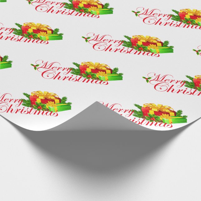 Papel De Presente Fenda de presente de Natal/Feliz Natal com present (Ponta)