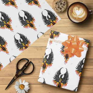 Papel De Presente Fênix Fogueira Ascendente Pássaro de Fogo Chamas T