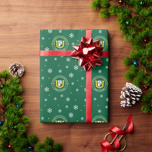 Papel De Presente Feriado da Universidade de São Francisco (Presente de Natal)