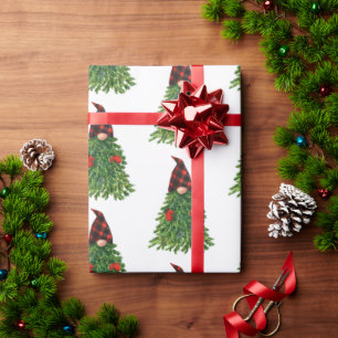 Papel De Presente Feriado de Búfalo de Verificação de Árvore de Nata