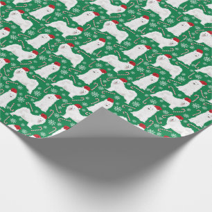 Papel De Presente Feriado de Cão de Natal Samoado