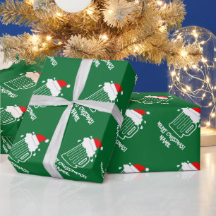 Papel De Presente Feriado de cerveja engraçado Feriado de Natal fel