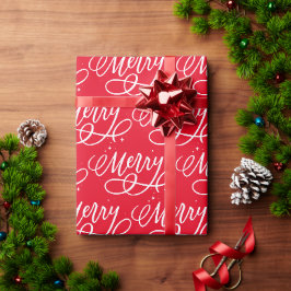 Papel De Presente Feriado de Feliz de Script Sparkly