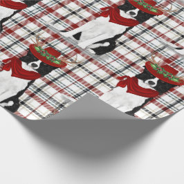 Papel De Presente Feriado de Fronteira Ocidental Natal de Xadrez