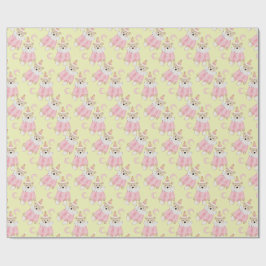 Papel De Presente Feriado de inverno Pink Ursos