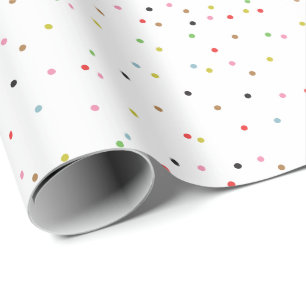 Papel De Presente feriado de NATAL-bolinhas COLORIDA