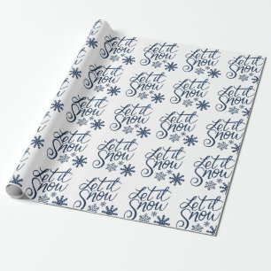 Papel De Presente Feriado de Natal "Deixe nevar"
