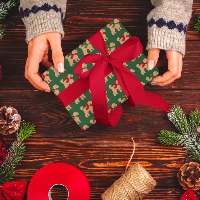 Papel De Presente Feriado de Natal do Cachorro Doodal (Festive and fun!)